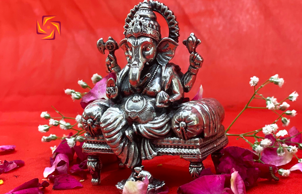 GANESHJI SINGHASAN 4 INCH